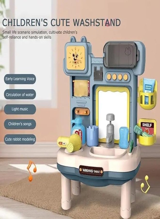 iLearnNgrow Pretend Play Washing Table for Kids | Realistic Sink with Water Play | Role Play Learning Toy | Safe & Non-Toxic | Educational Gift for Boys & Girls - Image 3